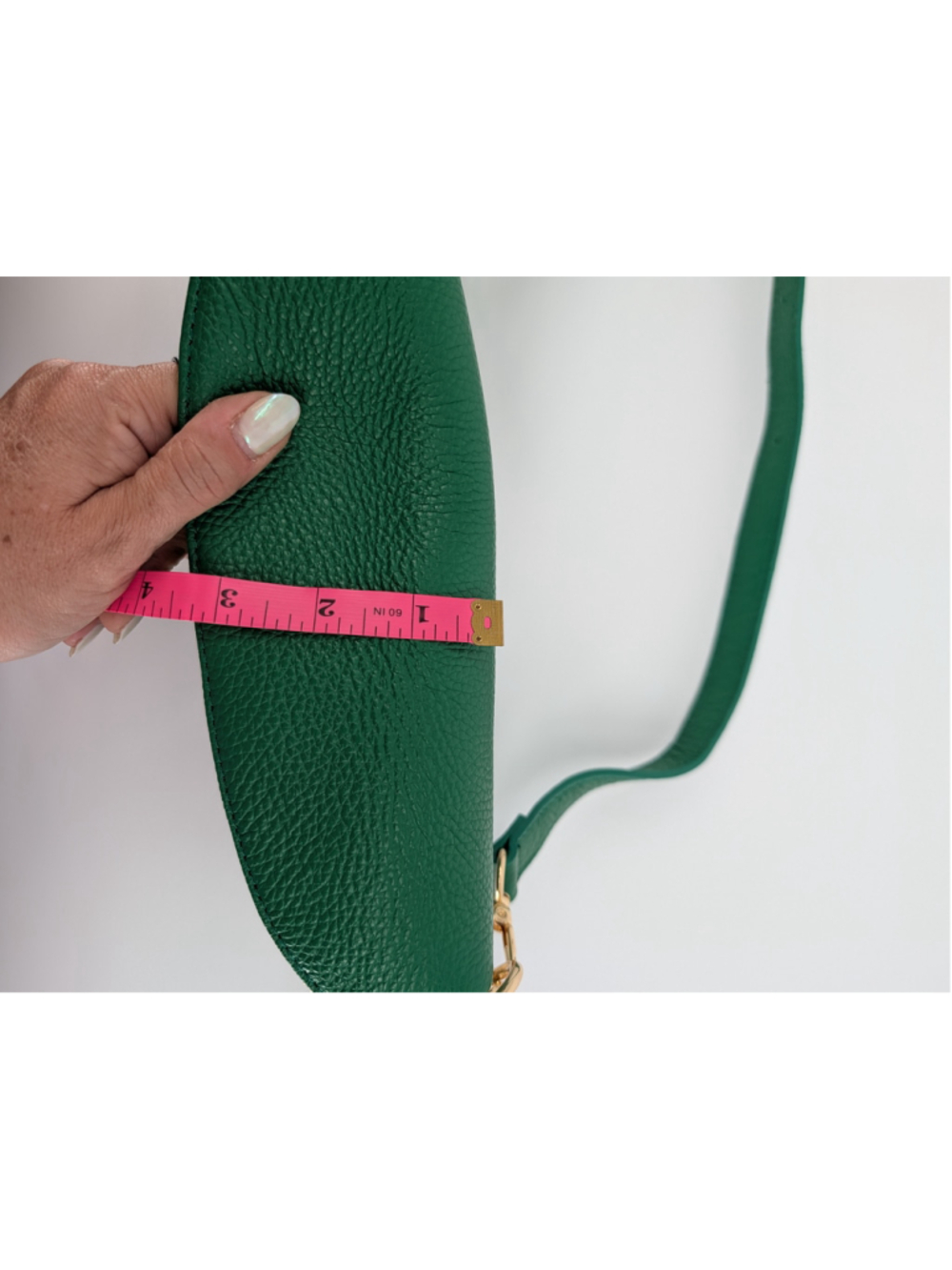 NWT Viola Castellani Green Italian Leather Belt Bag Fanny Pack Crossbody - Picture 11 of 13